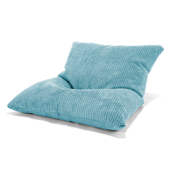 Coussin Pouf Enfant - Velours Côtelé Gaufré Mer Égée 01