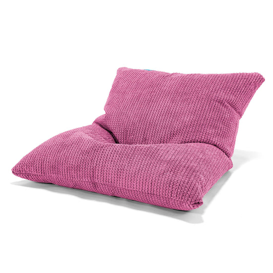 Coussin Pouf Enfant - Velours Côtelé Gaufré Rose 01