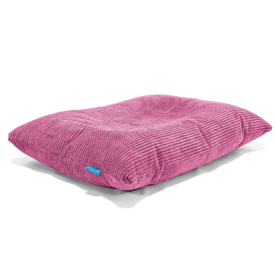 Coussin Pouf Enfant - Velours Côtelé Gaufré Rose 02