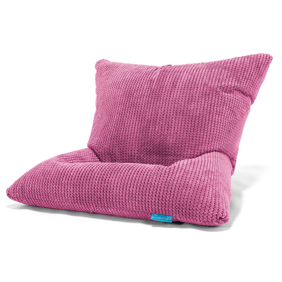 Coussin Pouf Enfant - Velours Côtelé Gaufré Rose 04
