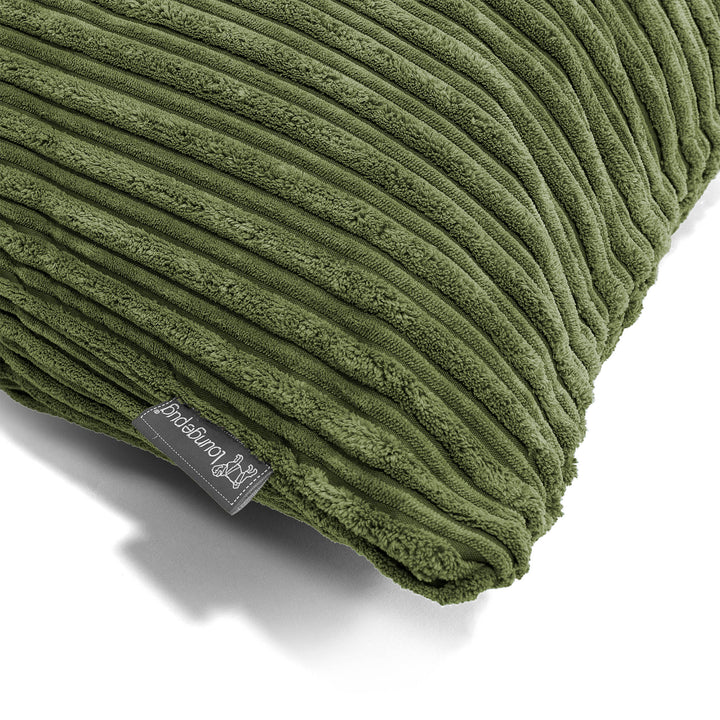 Housse de Coussin Rectangulaire 35 x 50cm - Côtelé Vert Forêt 02