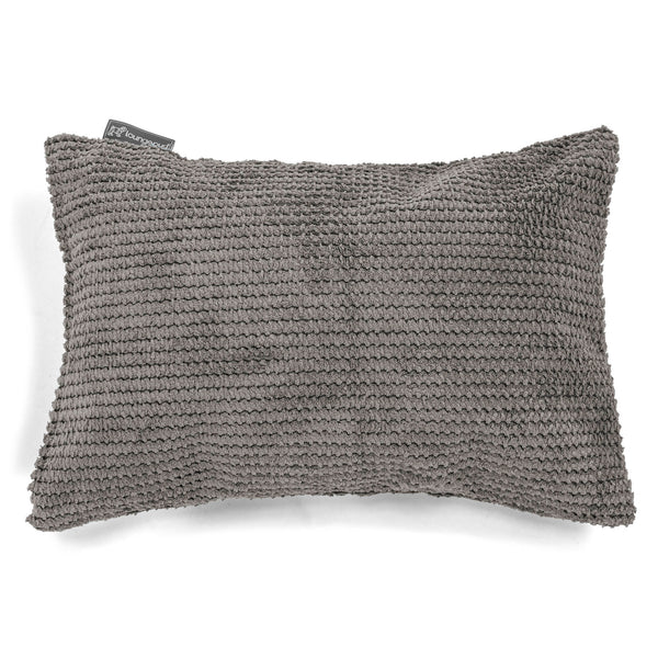 Coussin Rectangulaire 35 x 50cm - Velours Côtelé Gaufré Anthracite 01