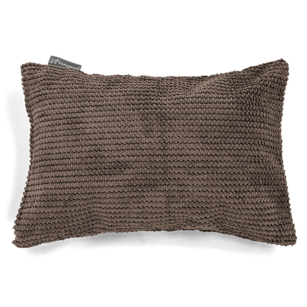 Coussin Rectangulaire 35 x 50cm - Velours Côtelé Gaufré Chocolat 01