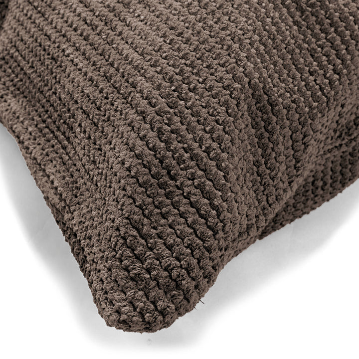 Coussin Rectangulaire 35 x 50cm - Velours Côtelé Gaufré Chocolat 02
