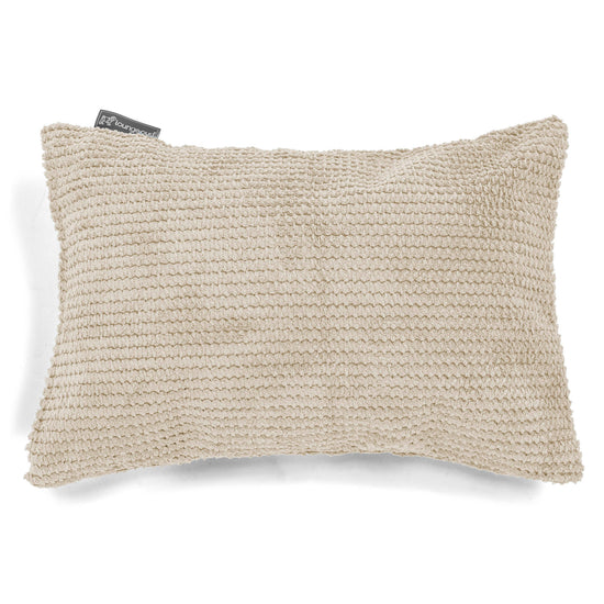 Coussin Rectangulaire 35 x 50cm - Velours Côtelé Gaufré Crème 01