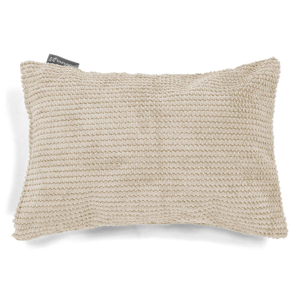 Coussin Rectangulaire 35 x 50cm - Velours Côtelé Gaufré Crème 01