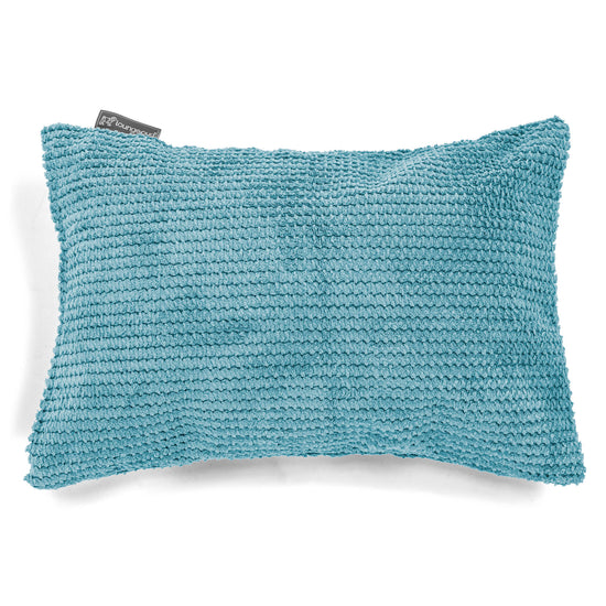 Coussin Rectangulaire 35 x 50cm - Velours Côtelé Gaufré Mer Égée 01