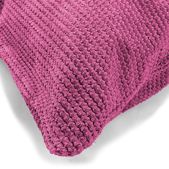 Coussin Rectangulaire 35 x 50cm - Velours Côtelé Gaufré Rose 02