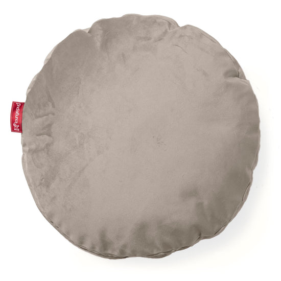 Coussin Rond 50cm - Velours Vison 01