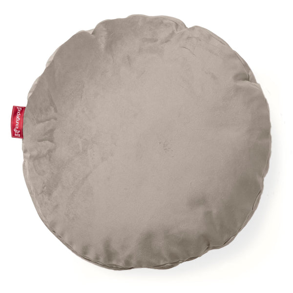 Coussin Rond 50cm - Velours Vison 01