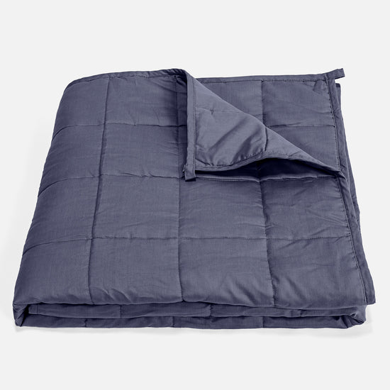 Couverture Lestée pour Adultes - Coton Bleu Foncé 01