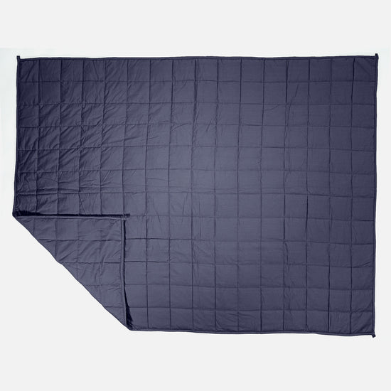 Couverture Lestée pour Adultes - Coton Bleu Foncé 03