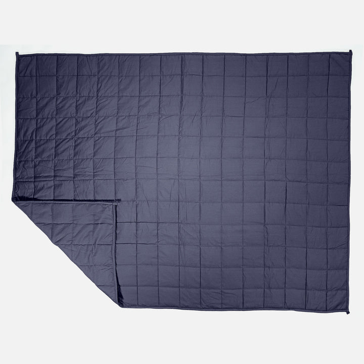 Couverture Lestée pour Adultes - Coton Bleu Foncé 03