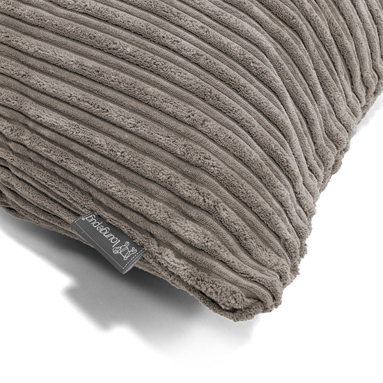 Grand Coussin 70 x 70cm - Côtelé Anthracite 03