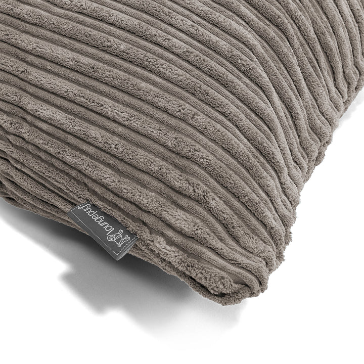 Grand Coussin 70 x 70cm - Côtelé Anthracite 03