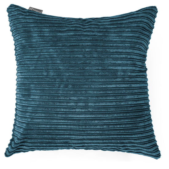 Grand Coussin 70 x 70cm - Côtelé Bleu Marine 01