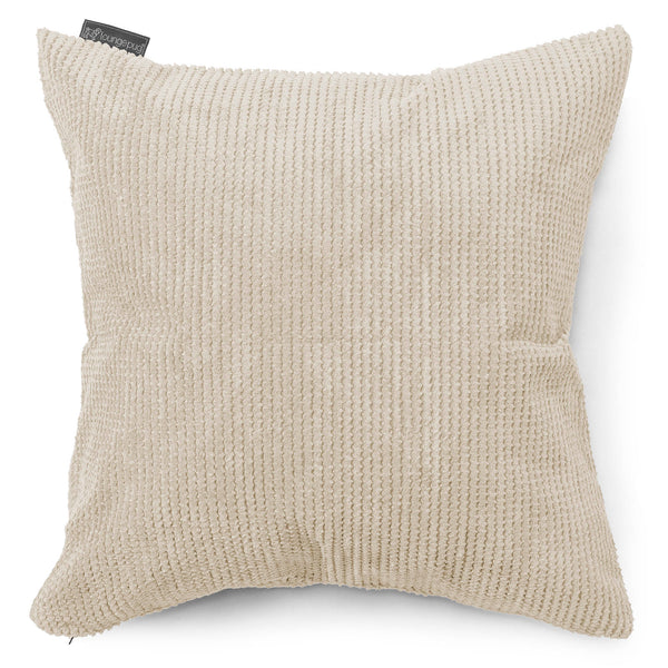 Grand Coussin 70 x 70cm - Velours Côtelé Gaufré Crème 01