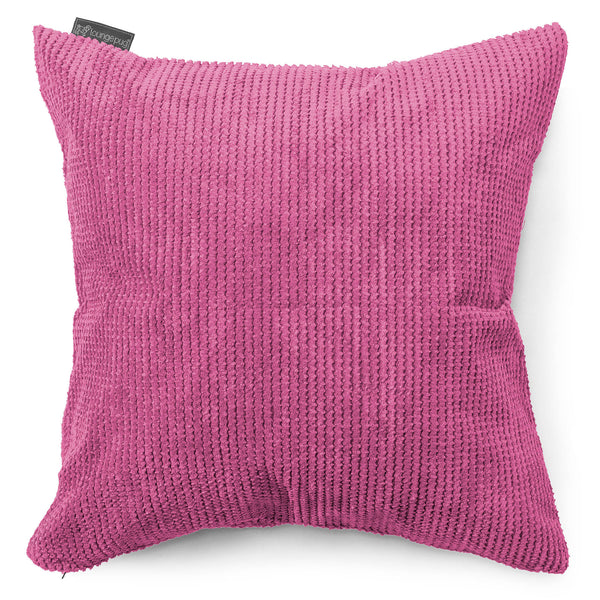 Grand Coussin 70 x 70cm - Velours Côtelé Gaufré Rose 01