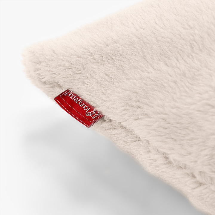 Grand Coussin de Sol - Fausse Fourrure Nounours Crème 03