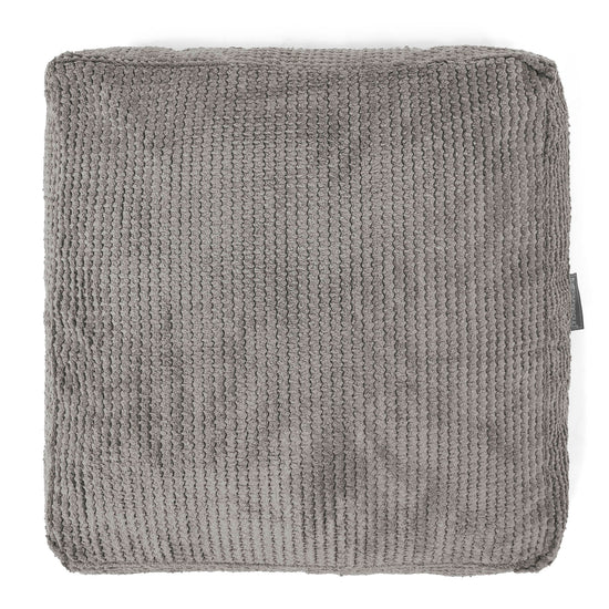 Grand Coussin de Sol - Velours Côtelé Gaufré Anthracite 03