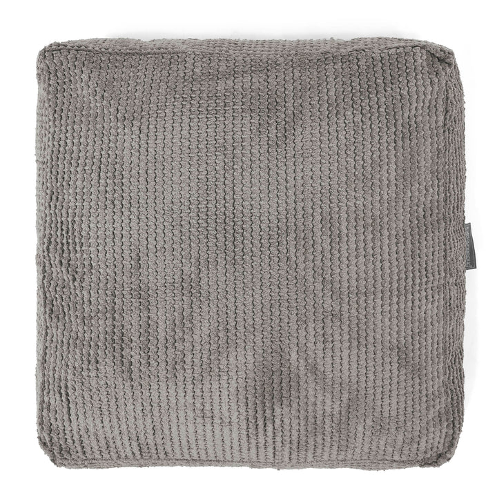 Grand Coussin de Sol - Velours Côtelé Gaufré Anthracite 03