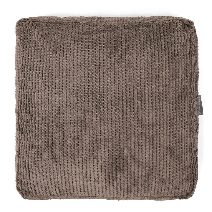 Grand Coussin de Sol - Velours Côtelé Gaufré Chocolat 03