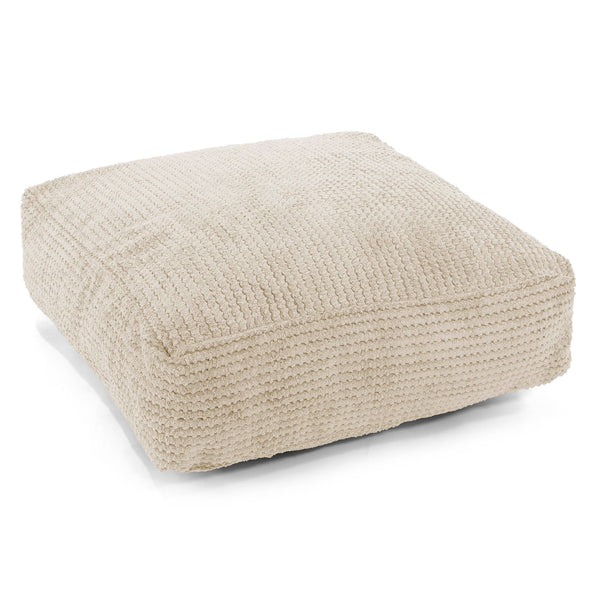 Grand Coussin de Sol - Velours Côtelé Gaufré Crème 01