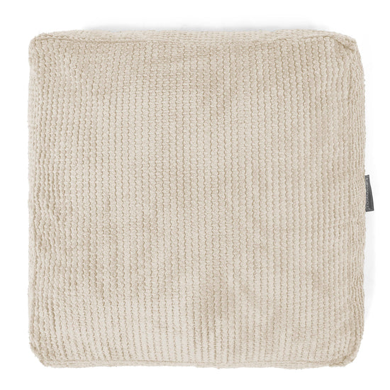 Grand Coussin de Sol - Velours Côtelé Gaufré Crème 03