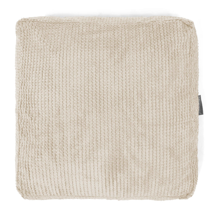Grand Coussin de Sol - Velours Côtelé Gaufré Crème 03