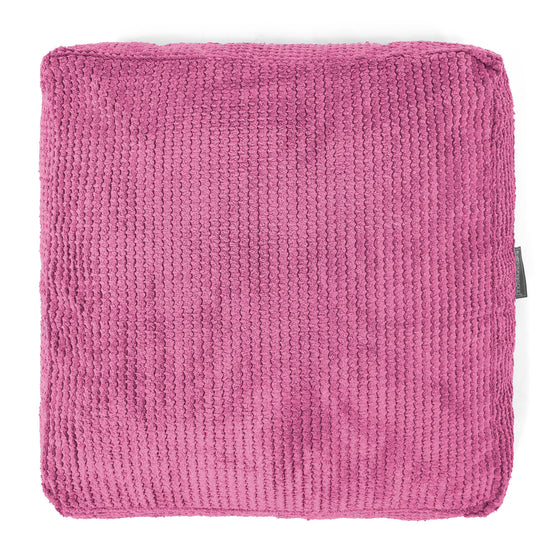 Grand Coussin de Sol - Velours Côtelé Gaufré Rose 03