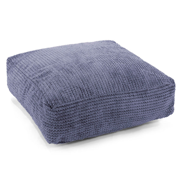 Grand Coussin de Sol - Velours Côtelé Gaufré Violet 01