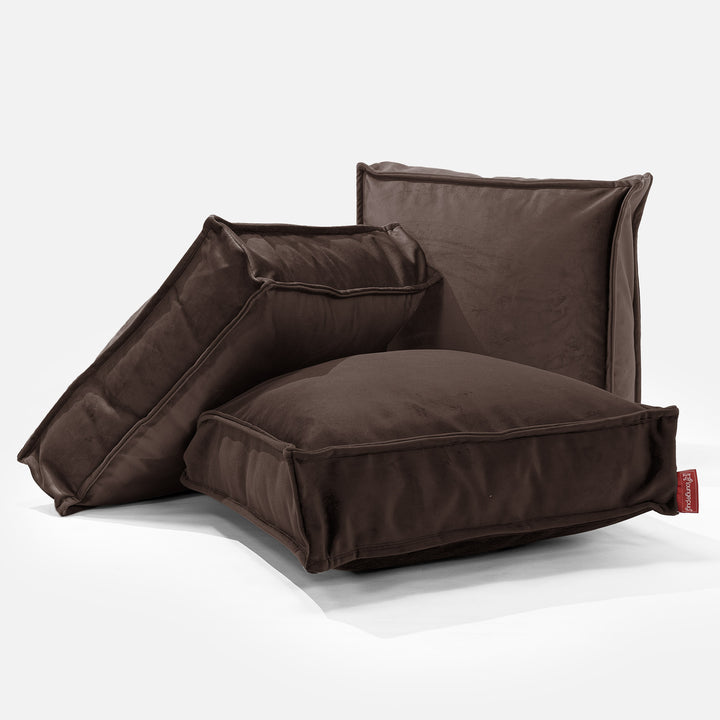 Grand Coussin de Sol - Velours Espresso 03