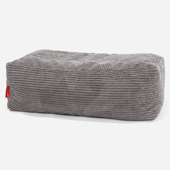 CloudSac 100 Repose-pieds à Mémoire de Forme - Velours Côtelé Gaufré Anthracite 01