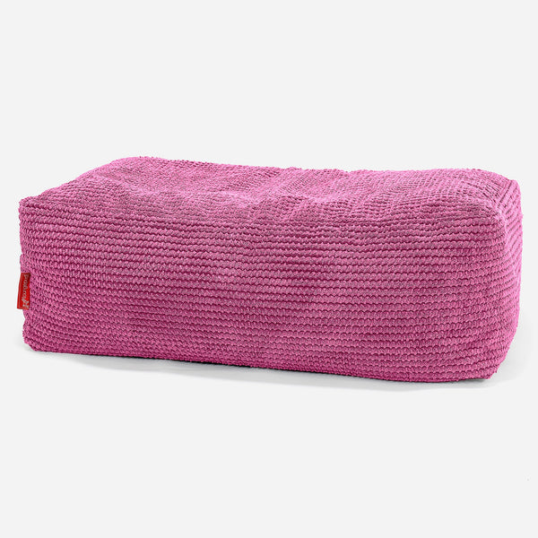 CloudSac 100 Repose-pieds à Mémoire de Forme - Velours Côtelé Gaufré Rose 01