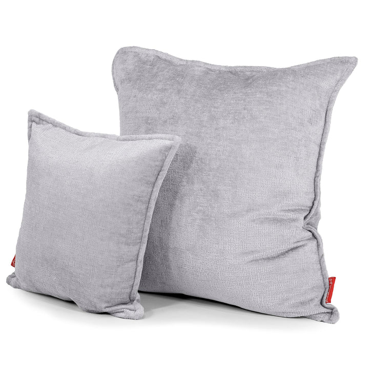 Housse de Coussin 47 x 47cm - Chenille Gris 02
