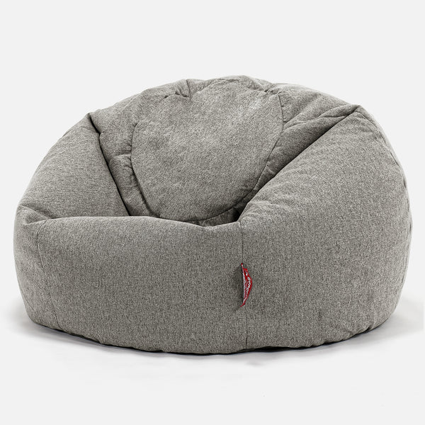Pouf Poire Classique - Interalli Laine Argent 01