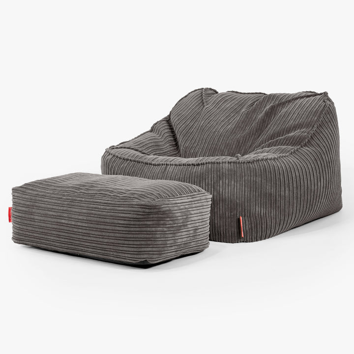 Le Pouf Doudou - Côtelé Anthracite 02