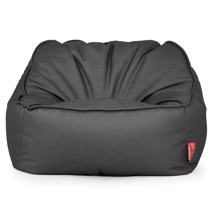 Le Pouf Doudou - Cuir Végan Noir 01
