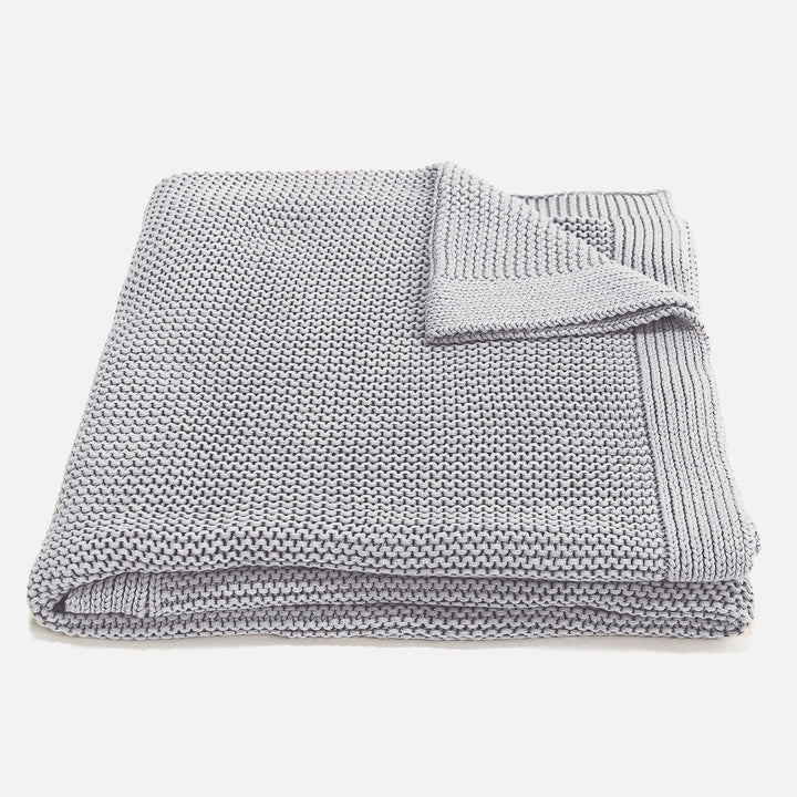 Couverture / Plaid - 100% Coton Ellos Gris clair 01