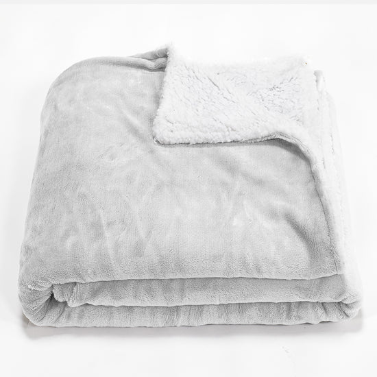Couverture Sherpa - Polaire Gris clair 01