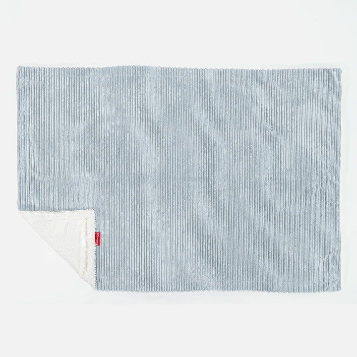 Plaid / Couverture Sherpa - Côtelé Bébé Bleu 03