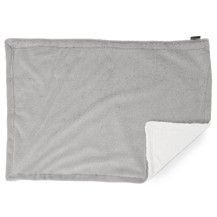 Plaid / Couverture Sherpa - Fausse Fourrure Lapin Gris clair 03