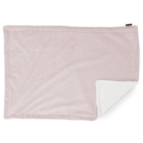 Plaid / Couverture Sherpa - Fausse Fourrure Lapin Rose Pastel 02