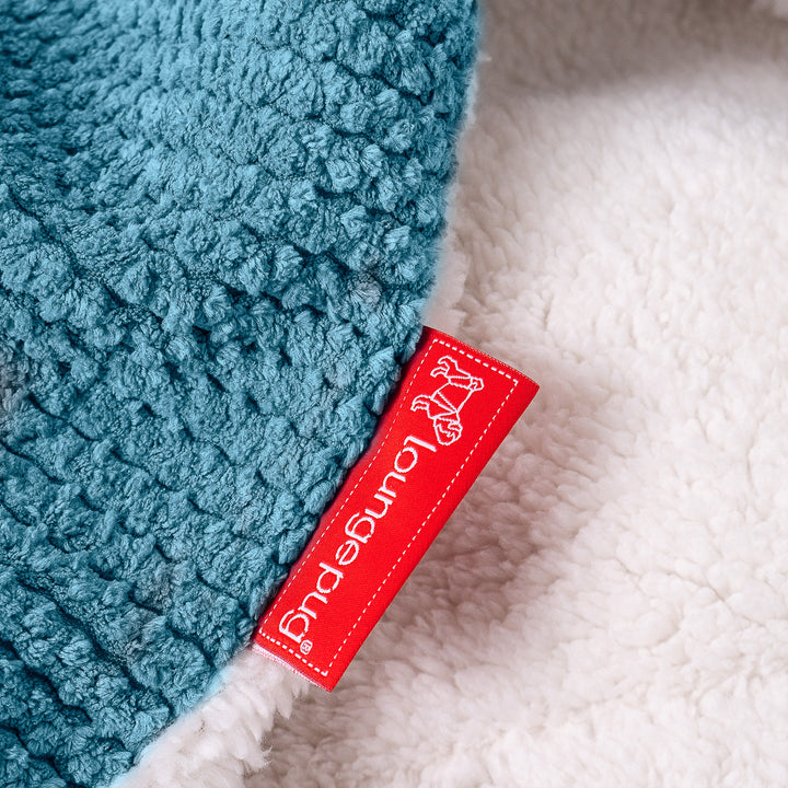 Plaid / Couverture Sherpa - Velours Côtelé Gaufré Mer Égée 04