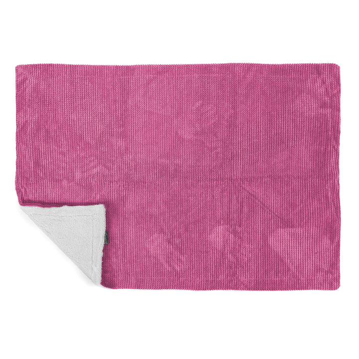 Plaid / Couverture Sherpa - Velours Côtelé Gaufré Rose 03