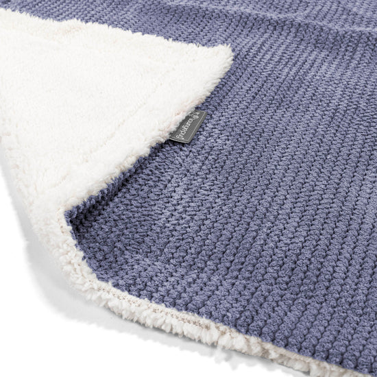 Plaid / Couverture Sherpa - Velours Côtelé Gaufré Violet 02