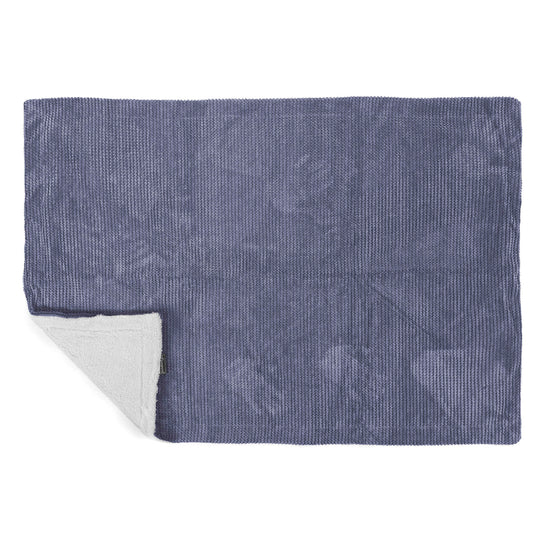 Plaid / Couverture Sherpa - Velours Côtelé Gaufré Violet 03