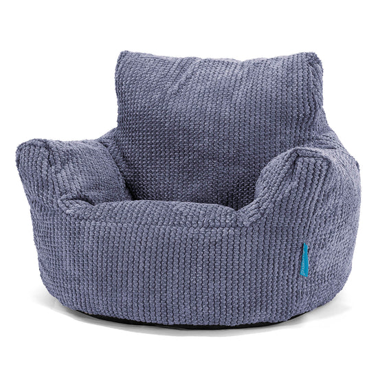 Fauteuil Pouf Bambin 1-3 ans - Velours Côtelé Gaufré Violet 01
