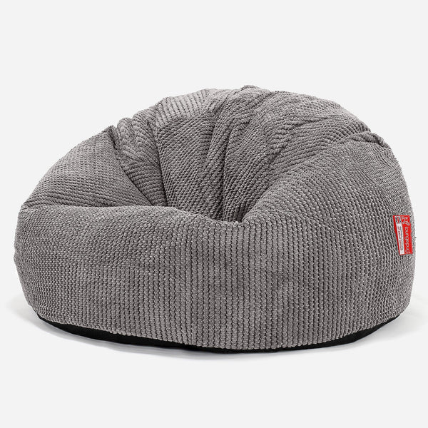 CloudSac 200 Pouf Géant Enfant à Mémoire de Forme 2-12 ans - Velours Côtelé Gaufré Anthracite 01