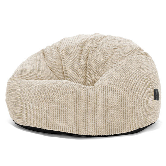Pouf Poire Classique - Velours Côtelé Gaufré Crème 01